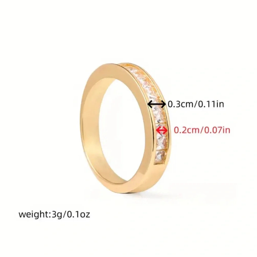 Simplicity Elegant Embellished With Zircon Personalized Ring
